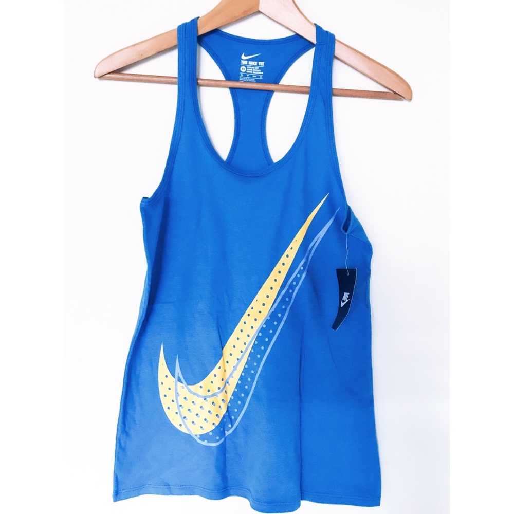 Nike Swoosh Tank Blue & Yellow XS